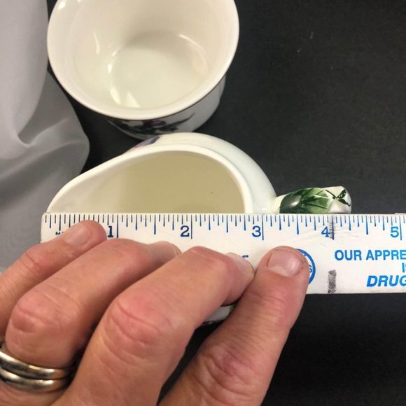 Lefton Vintage Porcelain Sweet Violets Pattern #2843  Creamer and Sugar Bowl - Picture 9 of 9